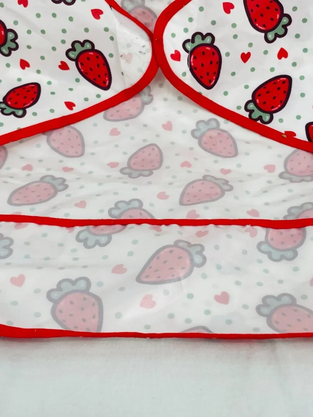 Baby to Toddler Strawberry Bib or Cutting Hair Cape